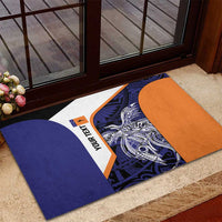 Personalised PNG New Ireland Rubber Doormat Bird of Paradise Tattoo Flag Motif - Polynesian Pride