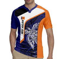 Personalised PNG New Ireland Rugby Jersey Bird of Paradise Tattoo Flag Motif - Polynesian Pride