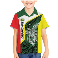 Personalised PNG Oro Province Family Matching Mermaid Dress and Hawaiian Shirt Bird of Paradise Tattoo Flag Motif - Polynesian Pride