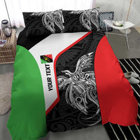 Personalised PNG Southern Highlands Province Bedding Set Bird of Paradise Tattoo Flag Motif - Polynesian Pride