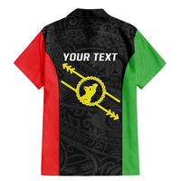 Personalised PNG Southern Highlands Province Family Matching Mermaid Dress and Hawaiian Shirt Bird of Paradise Tattoo Flag Motif - Polynesian Pride