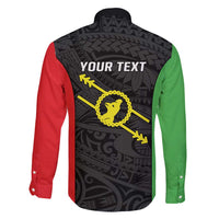 Personalised PNG Southern Highlands Province Family Matching Mermaid Dress and Hawaiian Shirt Bird of Paradise Tattoo Flag Motif - Polynesian Pride