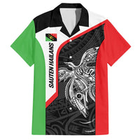 Personalised PNG Southern Highlands Province Family Matching Tank Maxi Dress and Hawaiian Shirt Bird of Paradise Tattoo Flag Motif - Polynesian Pride