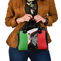 Personalised PNG Southern Highlands Province Shoulder Handbag Bird of Paradise Tattoo Flag Motif - Polynesian Pride