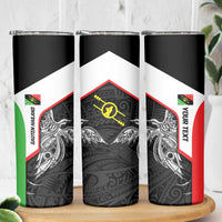 Personalised PNG Southern Highlands Province Skinny Tumbler Bird of Paradise Tattoo Flag Motif LT9 - Polynesian Pride