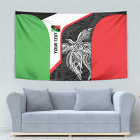 Personalised PNG Southern Highlands Province Tapestry Bird of Paradise Tattoo Flag Motif - Polynesian Pride