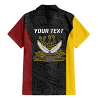 Personalised PNG Western Province Family Matching Mermaid Dress and Hawaiian Shirt Bird of Paradise Tattoo Flag Motif - Polynesian Pride