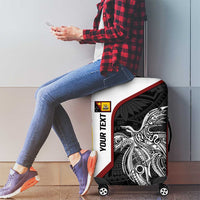 Personalised PNG Western Province Luggage Cover Bird of Paradise Tattoo Flag Motif - Polynesian Pride