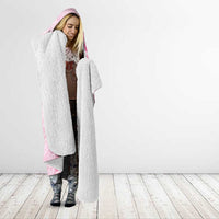 Pacific Girl and Butterfly Cancer Ribbon Personalised Hooded Blanket