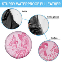 Pacific Girl and Butterfly Cancer Ribbon Personalised Spare Tire Cover