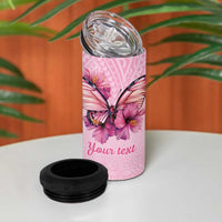 Faith Hope Love Butterfly Ribbon Personalised 4 in 1 Can Cooler Tumbler LT9 - Polynesian Pride