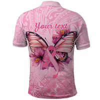 Faith Hope Love Butterfly Ribbon Personalised Polo Shirt