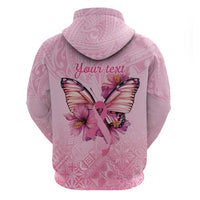 Faith Hope Love Butterfly Ribbon Personalised Zip Hoodie