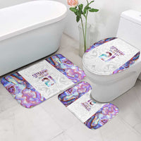 Custom New Zealand Aotearoa Bathroom Set Pink Maori Paua Shell Indigenous - Polynesian Pride