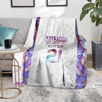 Custom New Zealand Aotearoa Blanket Pink Maori Paua Shell Indigenous - Polynesian Pride