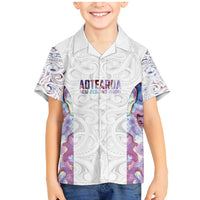 Custom New Zealand Aotearoa Family Matching Mermaid Dress and Hawaiian Shirt Pink Maori Paua Shell Indigenous - Polynesian Pride