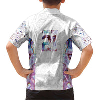 Custom New Zealand Aotearoa Family Matching Short Sleeve Bodycon Dress and Hawaiian Shirt Pink Maori Paua Shell Indigenous - Polynesian Pride