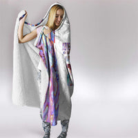 Custom New Zealand Aotearoa Hooded Blanket Pink Maori Paua Shell Indigenous - Polynesian Pride