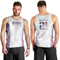 Custom New Zealand Aotearoa Men Tank Top Pink Maori Paua Shell Indigenous - Polynesian Pride