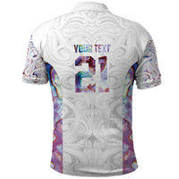 Custom New Zealand Aotearoa Polo Shirt Pink Maori Paua Shell Indigenous - Polynesian Pride