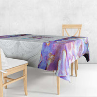 Custom New Zealand Aotearoa Tablecloth Pink Maori Paua Shell Indigenous - Polynesian Pride