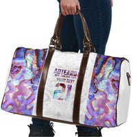 Custom New Zealand Aotearoa Travel Bag Pink Maori Paua Shell Indigenous - Polynesian Pride