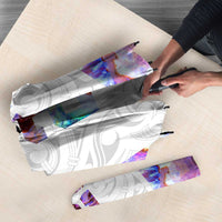 Custom New Zealand Aotearoa Umbrella Pink Maori Paua Shell Indigenous - Polynesian Pride