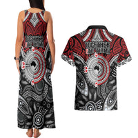 Aotearoa and Australia Couples Matching Tank Maxi Dress and Hawaiian Shirt New Zealand Honour The Treaty Ake!Ake!Ake!