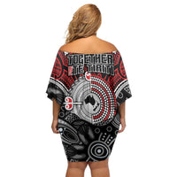 Aotearoa and Australia Family Matching Off Shoulder Short Dress and Hawaiian Shirt New Zealand Honour The Treaty Ake!Ake!Ake! LT9 - Polynesian Pride
