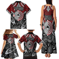 Aotearoa and Australia Family Matching Tank Maxi Dress and Hawaiian Shirt New Zealand Honour The Treaty Ake!Ake!Ake! LT9 - Polynesian Pride