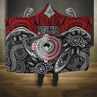 Aotearoa and Australia Hooded Blanket New Zealand Honour The Treaty Ake!Ake!Ake!