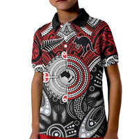 Aotearoa and Australia Kid Polo Shirt New Zealand Honour The Treaty Ake!Ake!Ake! LT9 Kid Red - Polynesian Pride