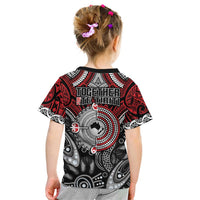Aotearoa and Australia Kid T Shirt New Zealand Honour The Treaty Ake!Ake!Ake! LT9 - Polynesian Pride