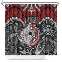 Aotearoa and Australia Shower Curtain New Zealand Honour The Treaty Ake!Ake!Ake! LT9 Red - Polynesian Pride