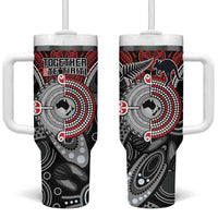 Aotearoa and Australia Tumbler With Handle New Zealand Honour The Treaty Ake!Ake!Ake! LT9 One Size: 40 oz Red - Polynesian Pride
