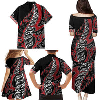 Koru Fern New Zealand Family Matching Puletasi and Hawaiian Shirt Maori Tribal Pattern LT9 - Polynesian Pride