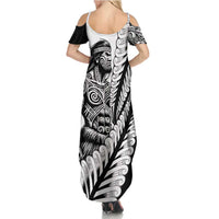 Koru Fern New Zealand Maori Tribal Warrior Summer Maxi Dress LT9 - Polynesian Pride