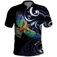 New Zealand Kea Bird Personalised Polo Shirt Maori Tribal Koru Art