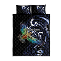 New Zealand Kea Bird Personalised Quilt Bed Set Maori Tribal Koru Art