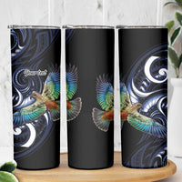 New Zealand Kea Bird Personalised Skinny Tumbler Maori Tribal Koru Art LT9 - Polynesian Pride