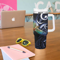 New Zealand Kea Bird Personalised Tumbler With Handle Maori Tribal Koru Art LT9 - Polynesian Pride