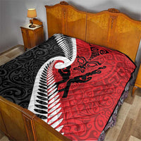 Silver Fern Koru Swirls with Maori Ta Moko Quilt LT9 - Polynesian Pride
