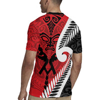 Silver Fern Koru Swirls with Maori Ta Moko Rugby Jersey