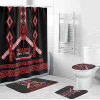 Toitu Te Tiriti Waitangi Bathroom Set Black Wharenui House LT9 Bathroom Set (4 pcs) Black - Polynesian Pride