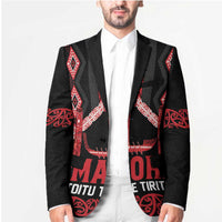 Toitu Te Tiriti Waitangi Blazer Black Wharenui House LT9 - Polynesian Pride