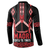Toitu Te Tiriti Waitangi Button Sweatshirt Black Wharenui House LT9 - Polynesian Pride