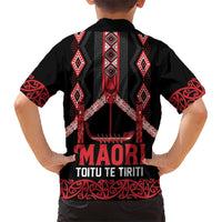 Toitu Te Tiriti Waitangi Hawaiian Shirt Black Wharenui House - Polynesian Pride