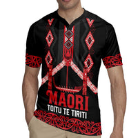 Toitu Te Tiriti Waitangi Rugby Jersey Black Wharenui House - Polynesian Pride