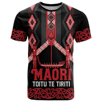 Toitu Te Tiriti Waitangi T Shirt Black Wharenui House - Polynesian Pride