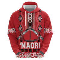 Toitu Te Tiriti Waitangi Hoodie Red Wharenui House - Polynesian Pride
